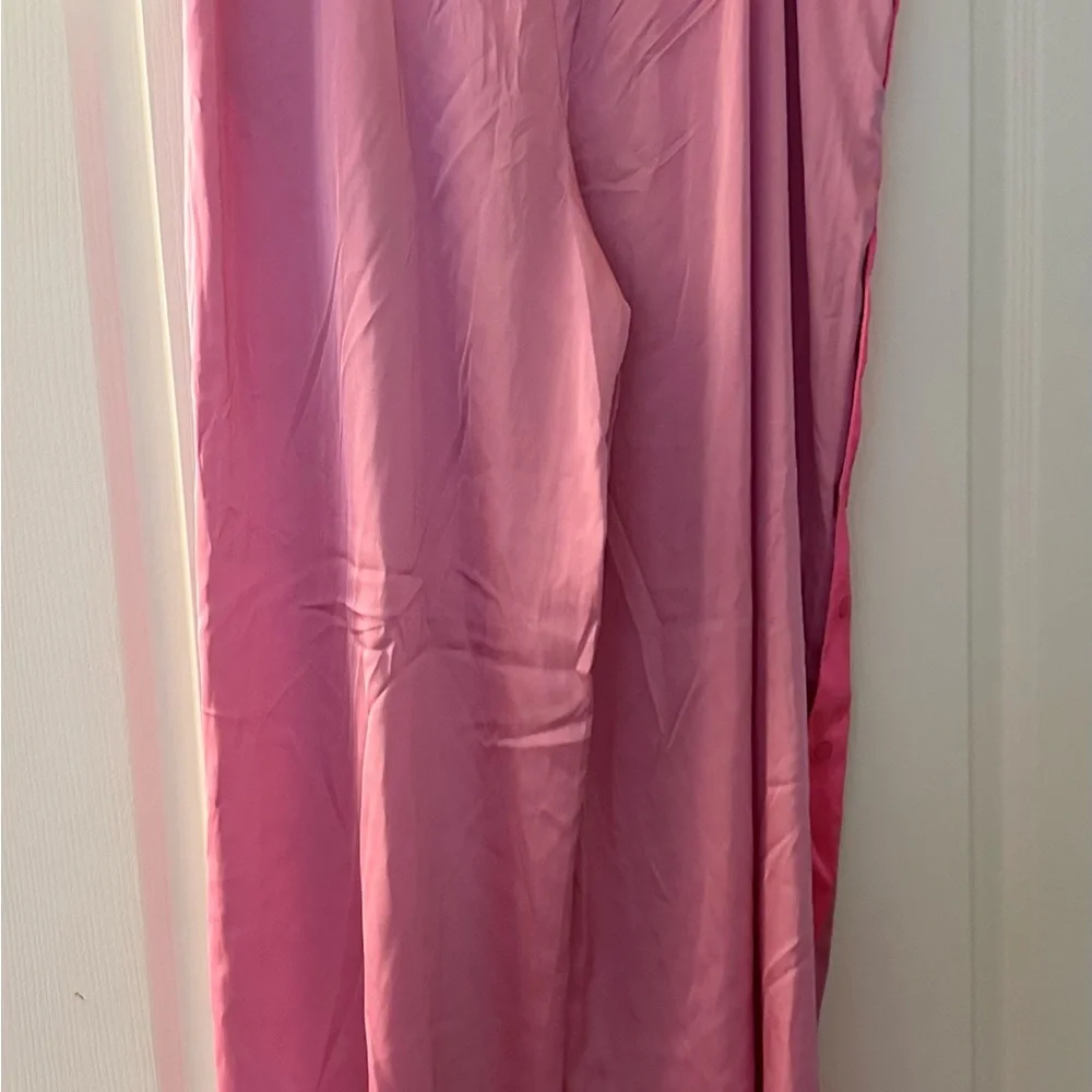 NWT JoyLab Wide-Leg Pink Snap-Trim Lounge Pants - Picture 5 of 5